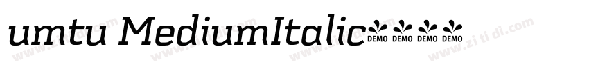 umtu MediumItalic字体转换